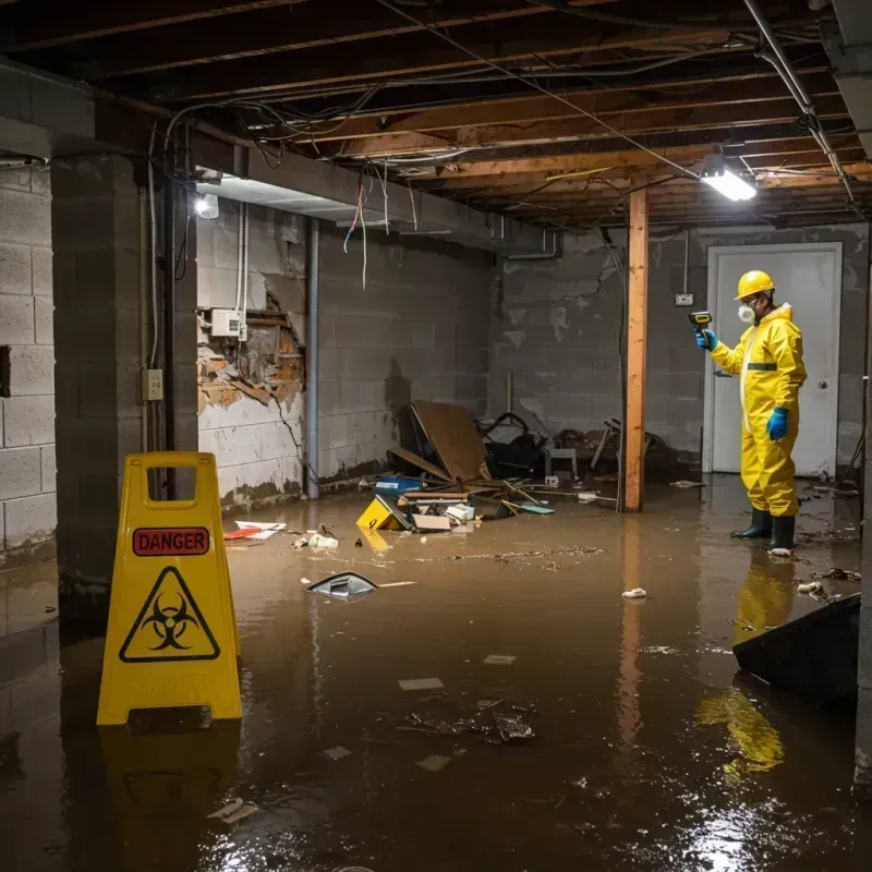 Flooded Basement Electrical Hazard in Clarinda, IA Property